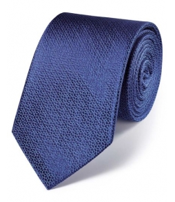 Cravata barbati- Charles Tyrwhitt - matase 100 % - albastra cu motive ..