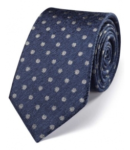 Cravata barbati - Charles Tyrwhitt -matase 100% - albastra si cu bulin..